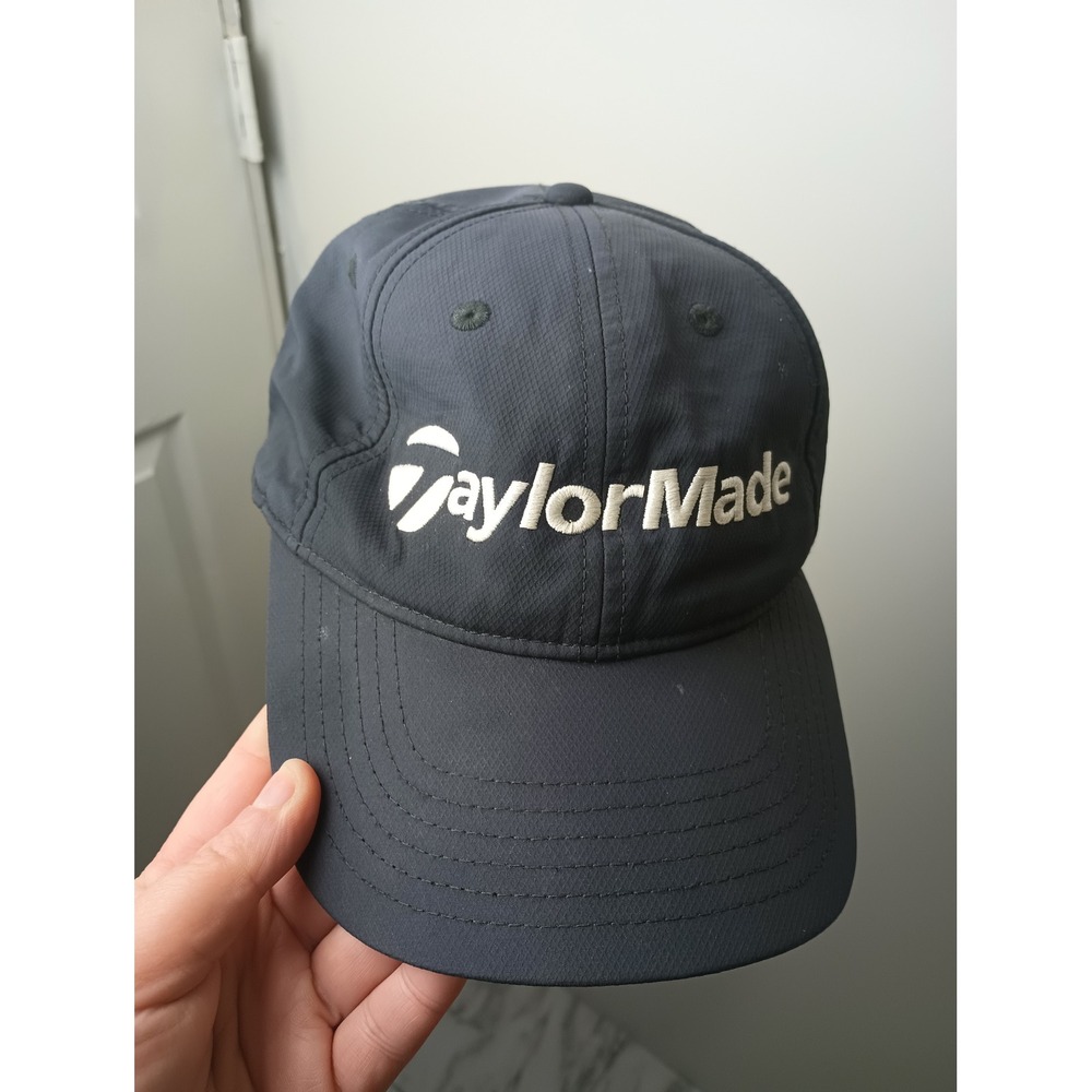 TaylorMade Mens Golf Hat Navy Blue Performance Adjustable Baseball Cap‎ Logo